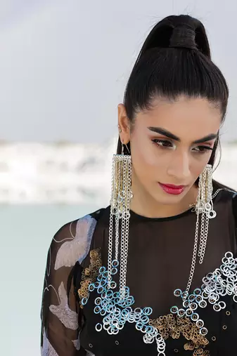 Black Ameera Tier Dress