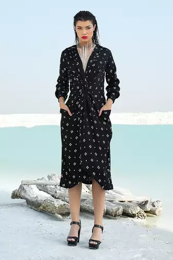 Black Ameera Knotted Dress