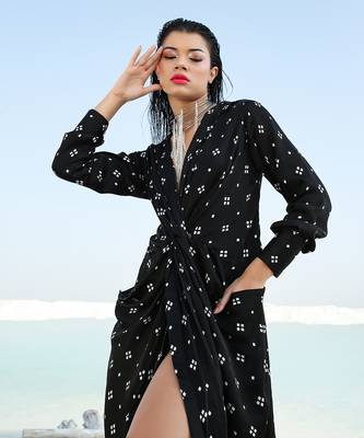 Black Ameera Knotted Dress 4