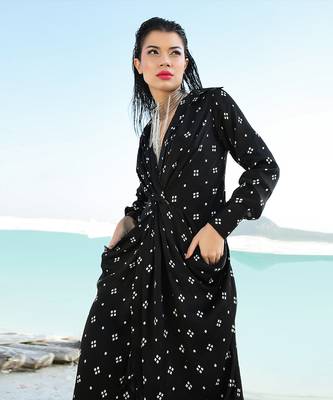 Black Ameera Knotted Dress 5