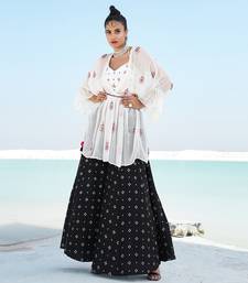 Ivory Ameera Ruffle Kimono Sharara Set