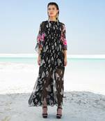 Black Ameera Colourbliss Ruched Maxi