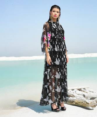 Black Ameera Colourbliss Ruched Maxi 4