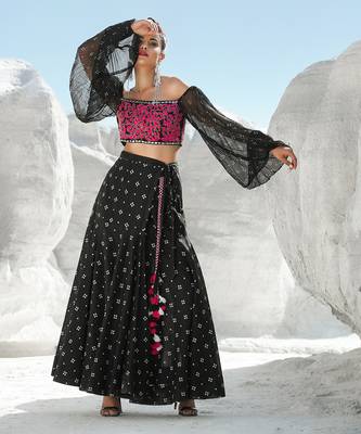 Ameera Drop Shoulder Crop with Wrapsody Skirt 2