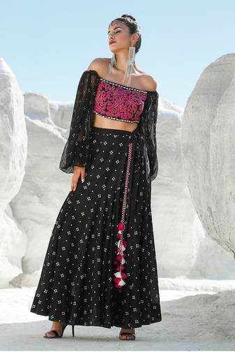 Ameera Drop Shoulder Crop with Wrapsody Skirt