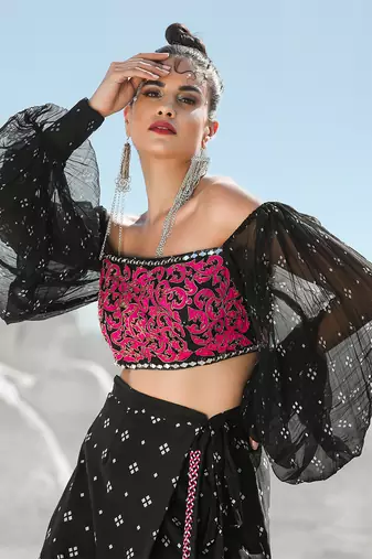 Ameera Drop Shoulder Crop with Wrapsody Skirt