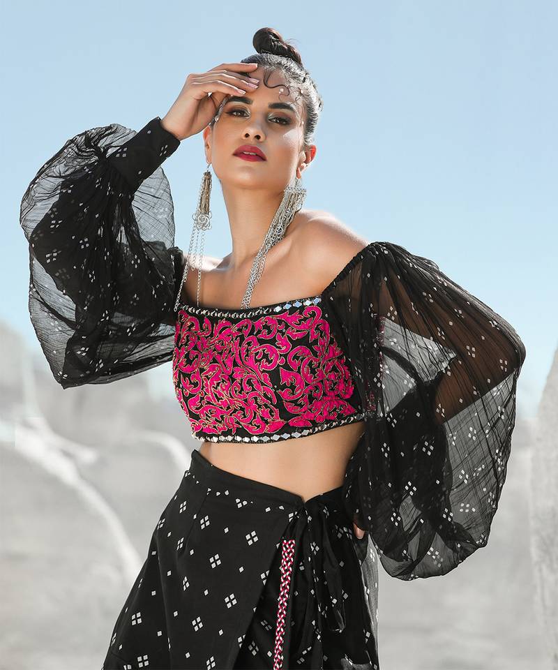 Ameera Drop Shoulder Crop with Wrapsody Skirt