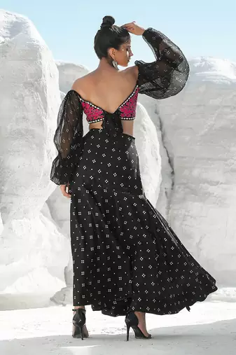 Ameera Drop Shoulder Crop with Wrapsody Skirt