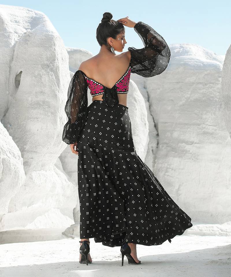 Ameera Drop Shoulder Crop with Wrapsody Skirt