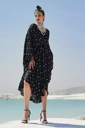 Black Ameera Boho Kaftaan