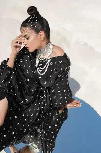 Black Ameera Boho Kaftaan