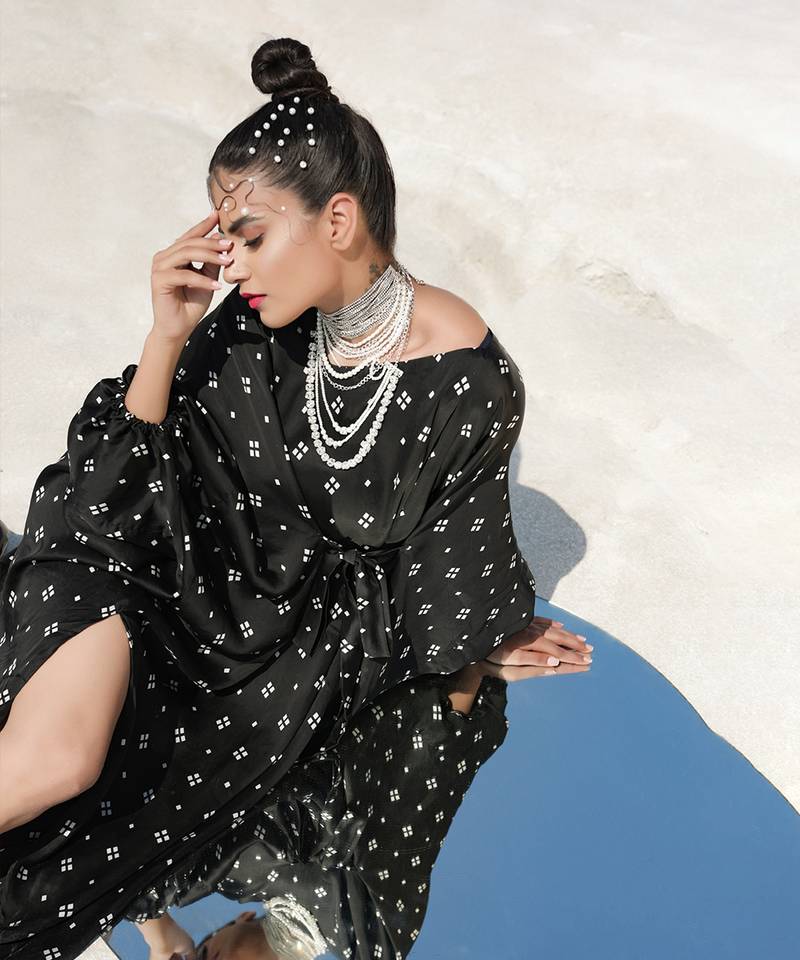 Black Ameera Boho Kaftaan