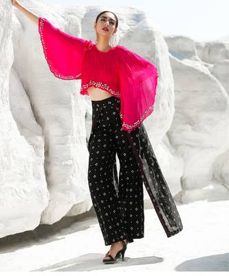 Ameera Pinkmess Top with Flutter Pants Set 5