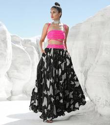 Ameera More Pink Rope Bandeau Top with Volume Skirt
