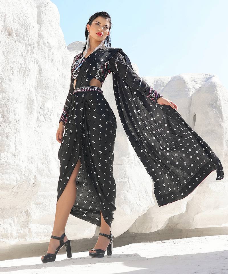 Ameera Bedazzled Skirt Saree