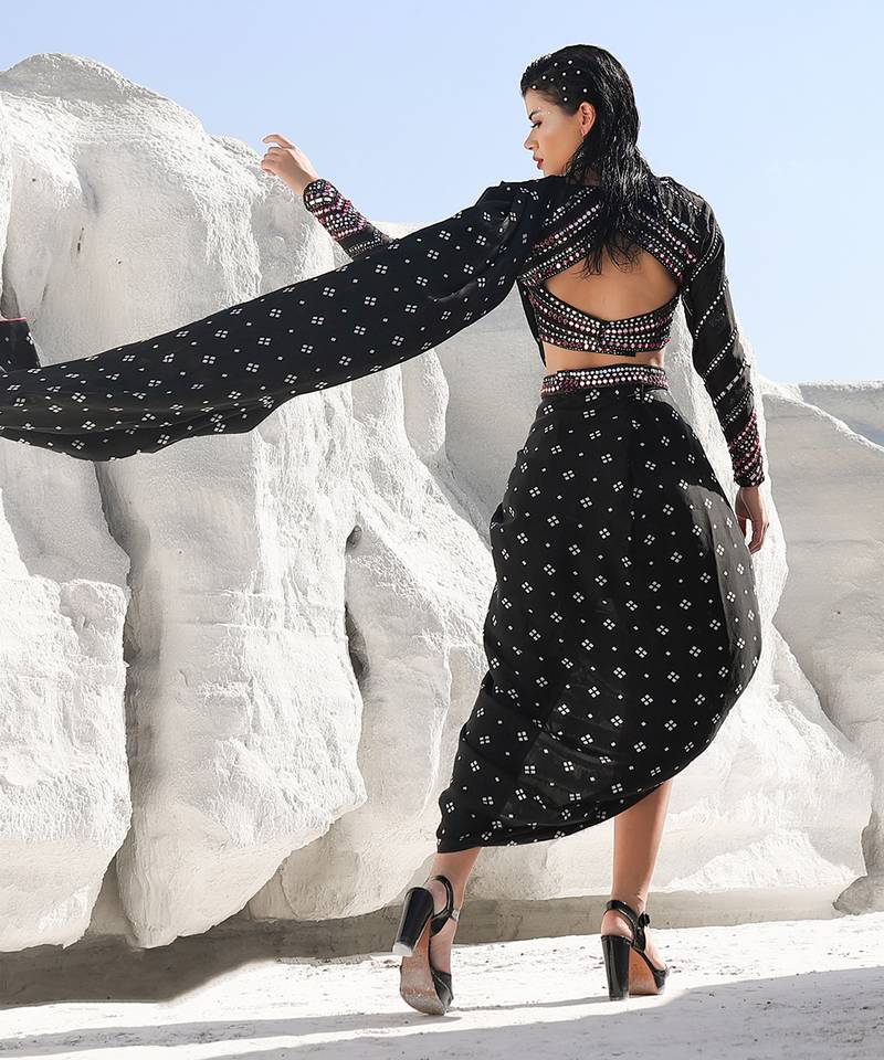 Ameera Bedazzled Skirt Saree