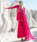 Ameera Pink Mess Sharara Set