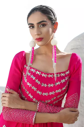 Ameera Pink Mess Sharara Set