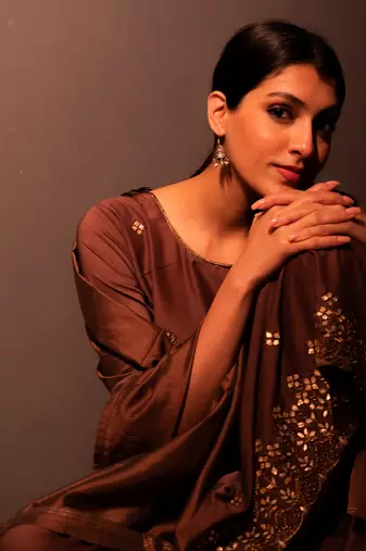 Rust Maroon Begum Kurta Set