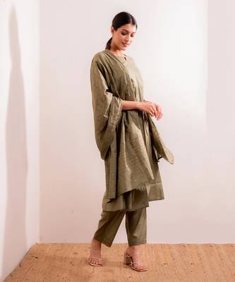 Green Nazar Anarkali Suit Set 1