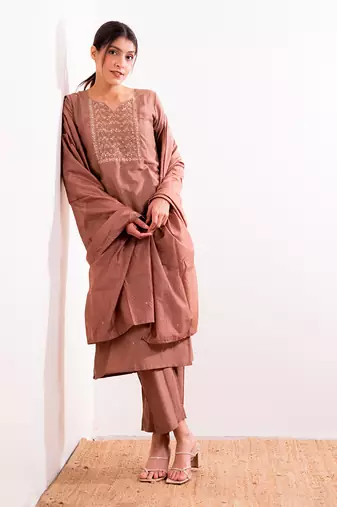 Nude Myra Straight Fit  Suit Set