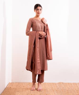 Nude Myra Straight Fit  Suit Set 1