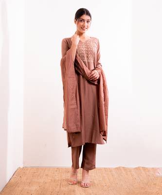 Nude Myra Straight Fit  Suit Set 3