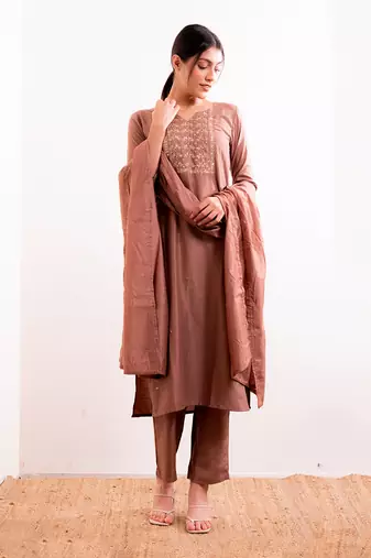 Nude Myra Straight Fit  Suit Set
