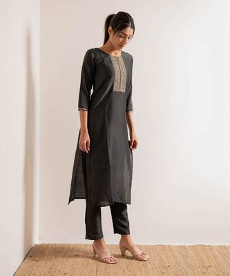 Olive Green Reet Straight Fit  Suit Set 2
