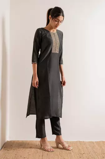 Olive Green Reet Straight Fit  Suit Set