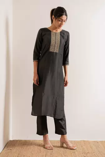 Olive Green Reet Straight Fit  Suit Set