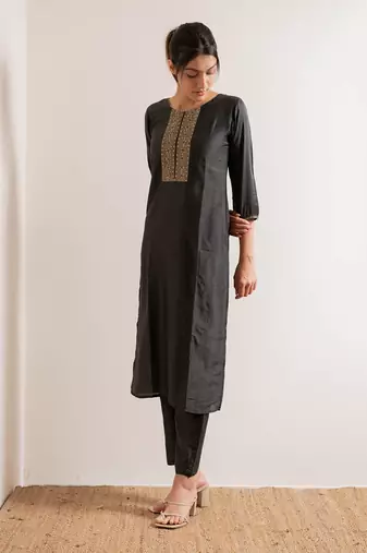 Olive Green Reet Straight Fit  Suit Set