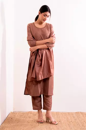 Nude Nida Straight Fit  Suit Set