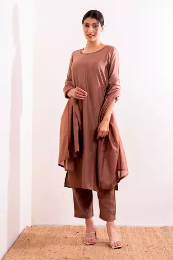 Nude Nida Straight Fit  Suit Set