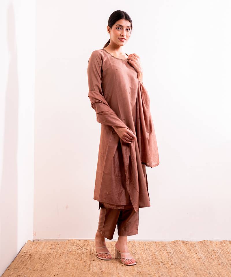 Nude Nida Straight Fit  Suit Set