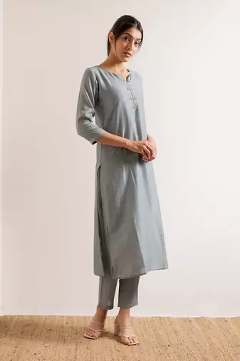 Powder Blue Khayaal Straight Fit  Suit Set