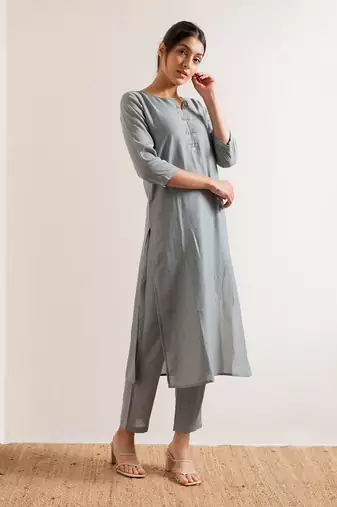 Powder Blue Khayaal Straight Fit  Suit Set