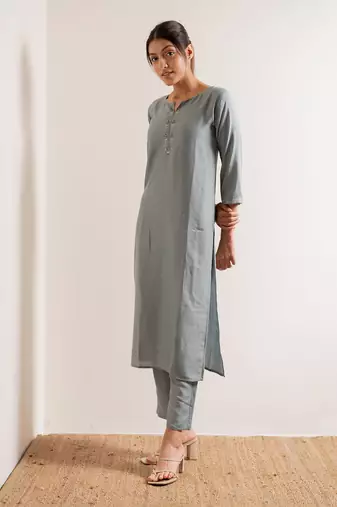 Powder Blue Khayaal Straight Fit  Suit Set