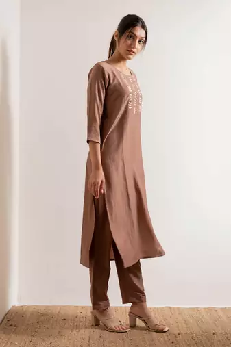 Nude Ruhani Straight Fit Kurta Set
