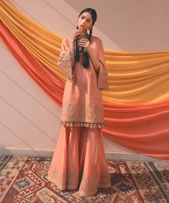 Blissfull Pink Sharara Set 3