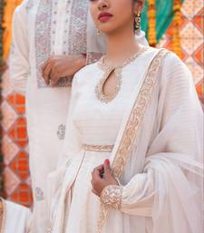 Ivory Chanderi Handloom Organza Sharara Set