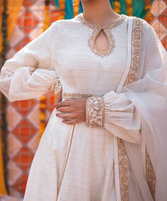 Ivory Chanderi Handloom Organza Sharara Set 3