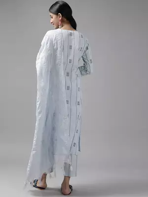 Blue printed cotton ethnic-kurtis 2