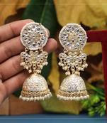 White jhumkas
