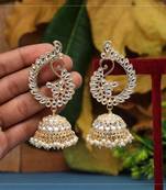White jhumkas
