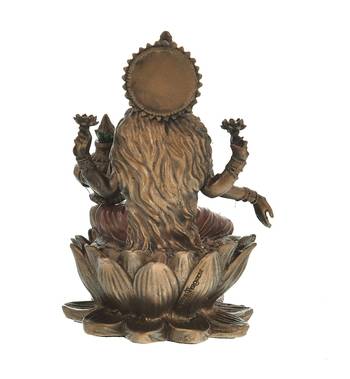 Handmade Copper Finished Laxmi Idol Figurine and Attractive murti for Temple Decor Gift Statue (Medium, 3.4) 4