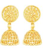 Daisy Flower Gold Plated White Polki studded alloy Stud Earring for Women and Girls- (VFJ1470ERG-WHITE)