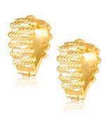 V Shape alloy Gold plated Bali, Chand Bali Earring for Women and Girls- (VFJ1474ERG)