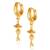 Filigree work Gold Plated alloy Hoop Earring Clip on fancy drop Bali Earring for Women and Girls [VFJ1481ERG]