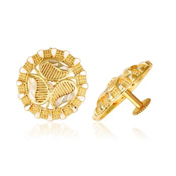 Allure Beautiful Earrings Feminine Glittering Gold Plated Screw back stud earring for Women and Girls [VFJ1490ERG] 1